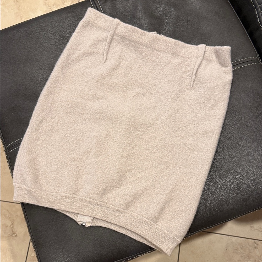 Designers Remix Cream Knit Pencil Skirt - Women's Classic Style